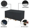 The source cross-border bestseller 420D Oxford fabric furniture cover, outdoor rain cover, garden waterproof and sun-proof, table and chair dust cover details Picture